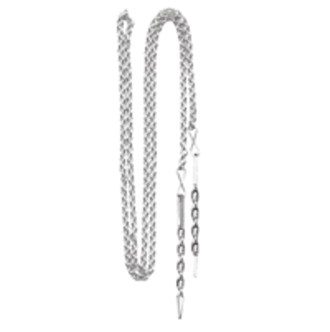 Hovedbilde Ertekjede 1 mtr hvit m/ vridd spyd