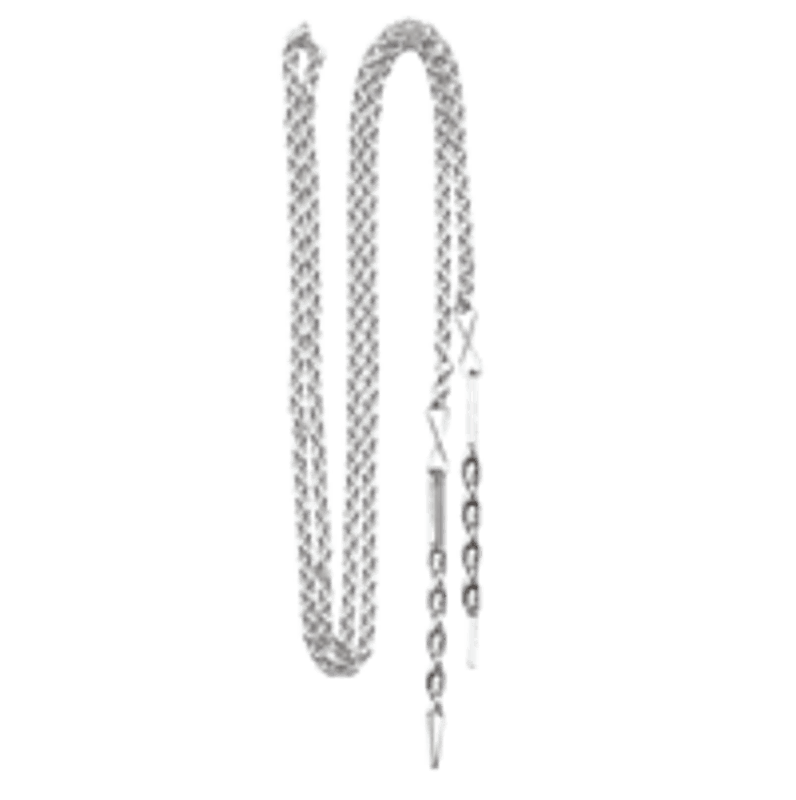 Ertekjede 1 mtr hvit m/ vridd spyd