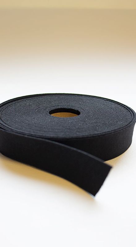 25 mm strikk/ elastikk, sort