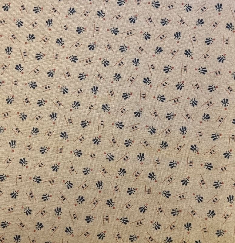 Bomullslerret Lys brun med mønster