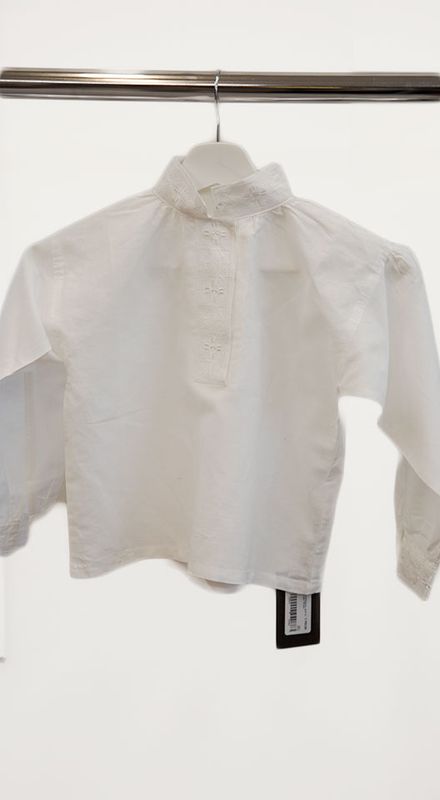 Bunadskjorte  m/ broderi 55%lin