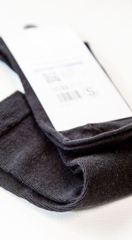 Exclusive knestrømper dame svart ull/silke