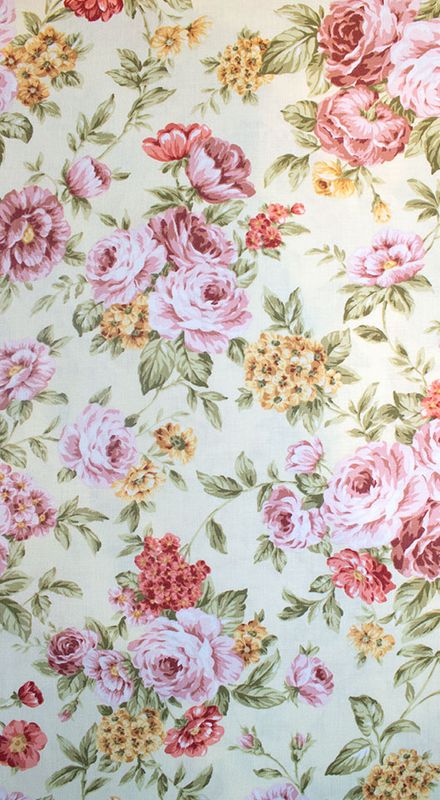 Bomullslerret Lys gul storblomstret