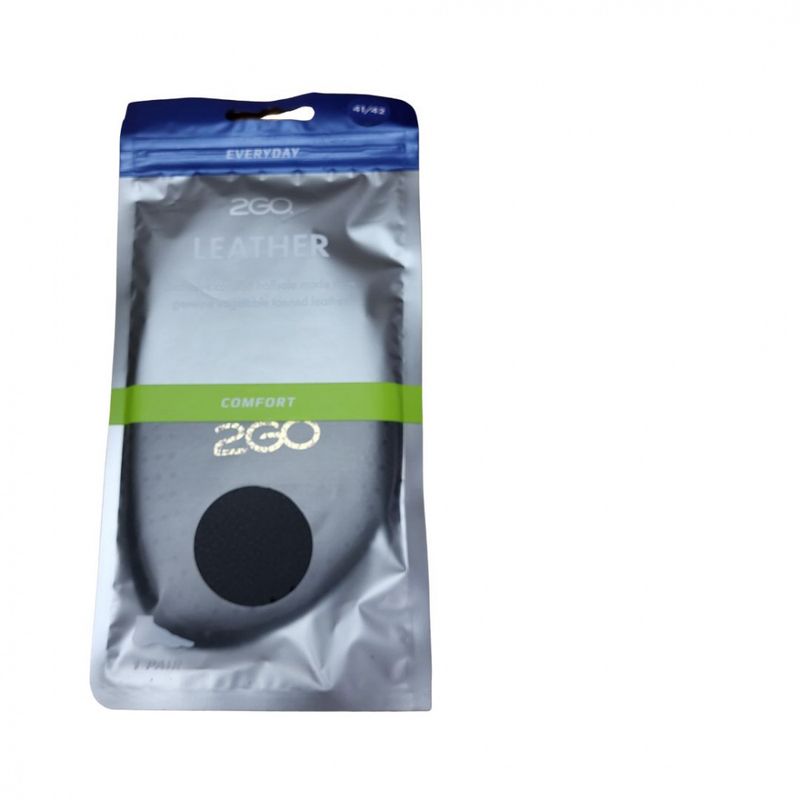 2GO Halvsåle - Leather black str 41/42
