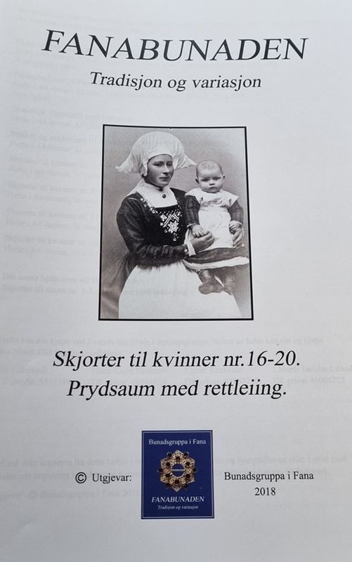 Hefte med broderier til skjorter Fana dame nr 16- 20