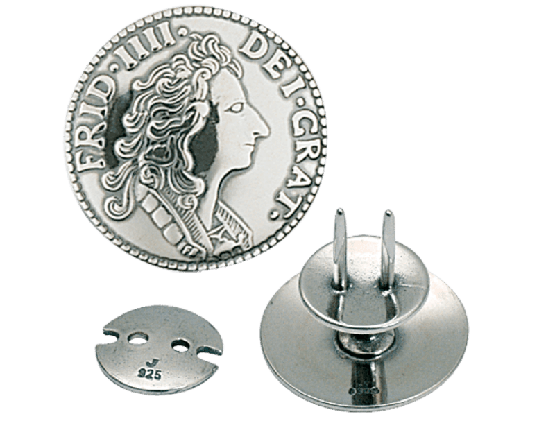 Knivknapp mynt 641131 oksidert 19mm 