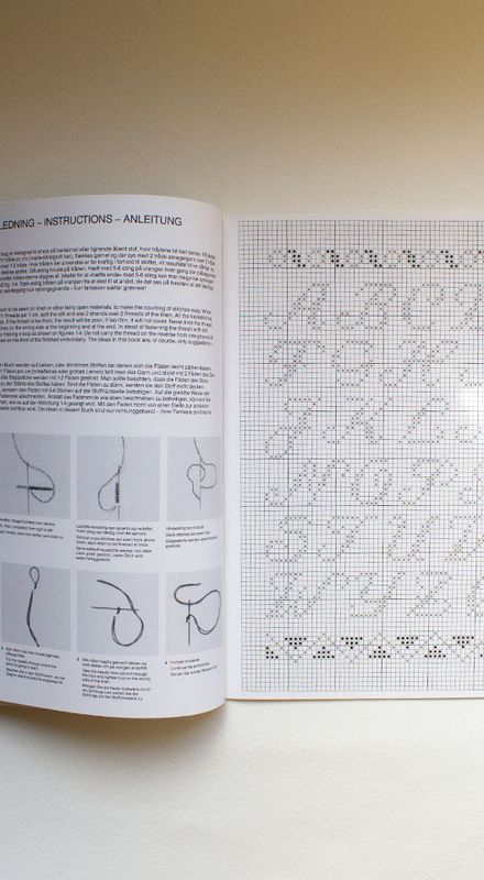 Hefte m/korsstingmønster 500 bokstaver