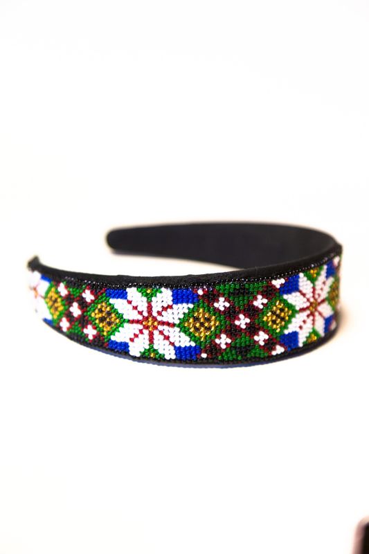 Hårbøyle hel-perlet - bred-Nr 6647