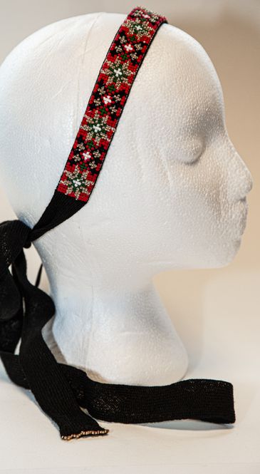 Hovedbilde Hårbånd med perler og brodering -007