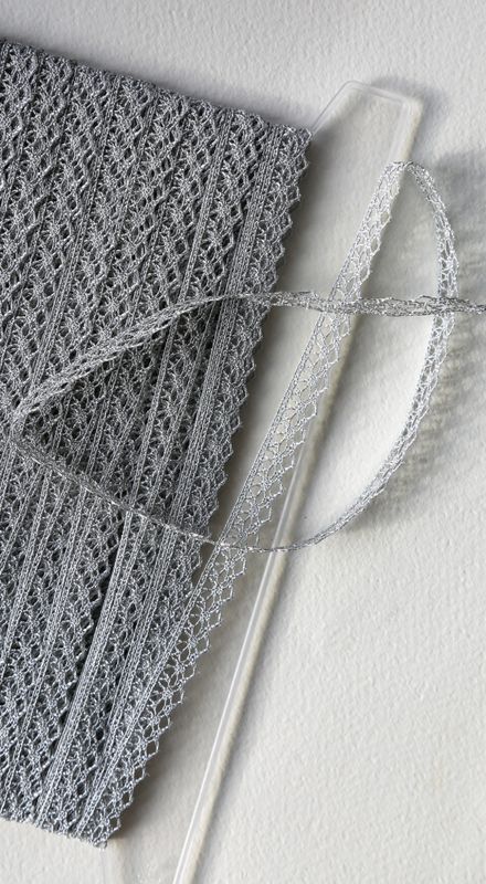 Sølvbånd metallblonde 13 mm