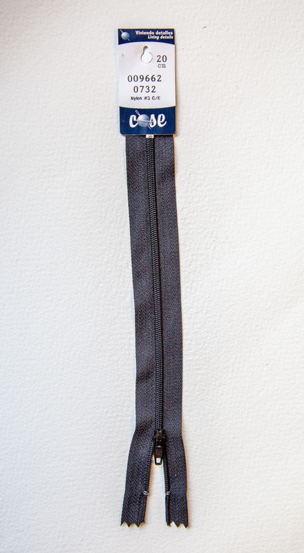 Glidelås, sort 20 cm